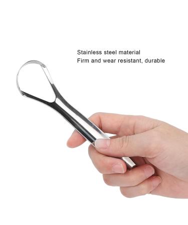 Stainless Steel Adult Tongue Scraper Set - Portable Reusable Fresh Breath Cleaner (2pcs, S) - Buy Online on GoSupps.com