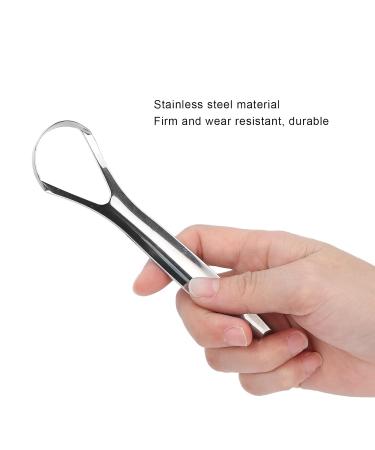 2 Pieces Stainless Steel Tongue Scraper - Portable Reusable Tongue Cleaner for Adults | Freshen Breath & Improve Hygiene - Buy Online on GoSupps.com