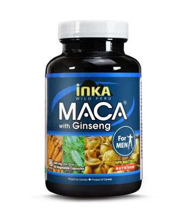 Maca for Men Gelatinized Maca Root Panax Ginseng Root & Greater Nettle Herb Non-GMO Vegan Gluten-Free Soy-Free and Dairy-Free (90 count)