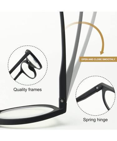 Twinkleyes Anti Blue Light Reading Glasses - High-Quality Retro Round Glasses for Men & Women with Spring Hinges +0 1.5 2.0 2.5 3.5 4.0 Red - Blue Light Filter (1 Piece) - Buy Online on GoSupps.com