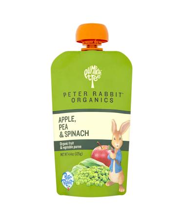 Peter Rabbit Organics, Pea, Spinach and Apple Puree, 4.4-Ounce Pouches (Pack of 10) Pea, Spinach & Apple