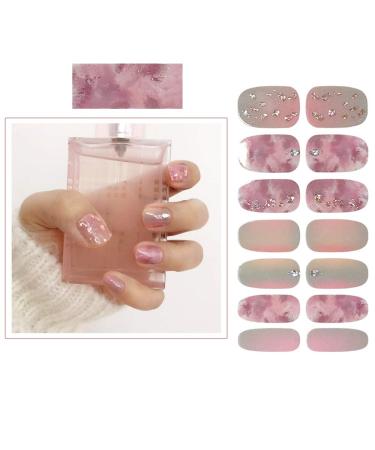 SIUSIO 112pcs Gradient Glitter Nail Wraps with Crystal Glass Nail File - Nail Polish Strips for Women and Girls in Gray - Buy Online on GoSupps.com