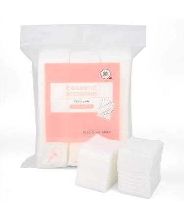 1000PCS Ultra Thin Makeup Remover Cotton Pads Perfect for Face Lips Eyes Nails Polish Makeup Remover Cleansing & Daily Skin Care  Square  Lint-Free 1000pcs  Bagged - Buy Online on GoSupps.com