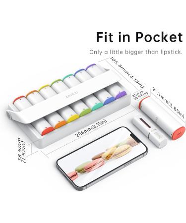 KOVIUU 2x Day Large Pill Organizer with Rotatable Handle - 7 Day Travel Case for Vitamins & Medicine - Buy Online on GoSupps.com