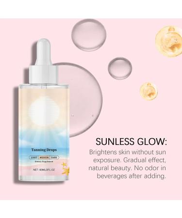 Sans Soleil Self-Tanning Drops - Self-Tanning Body Care for Face and Body 60 ml - Brightening & Nourishing Solution for Arms Legs Back - Men Women - Ideal for Beach & Travel - Buy Online on GoSupps.com