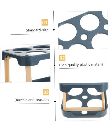 OSALADI Box Egg Carton Egg Holder Bandejas Para Comida Cutlery Tray Household Refrigerator Plastic re-usable Blue 22.3X10.1X8.9CM - Buy Online on GoSupps.com