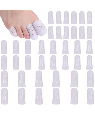 Bonuci 40 Pieces Toe Protectors Silicone Toe Caps Breathable Toe Cover Sleeve Protector with Hole Prevent Pain Relief for Women Men Corn Ingrown Toenail Friction Reduce  3 Size  Large  Medium  Small