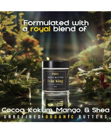 KXNG Cosmetics Body Butter - Organic Moisturizer for Men | Raw Shea Cocoa & Mango Butters | All Skin Types | Dry Skin Relief - Buy Online on GoSupps.com