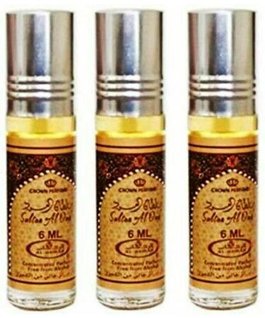 Sultan Al Oud - 6ml (.2 Oz) Perfume Oil By Al-rehab (Crown Perfumes) (3 Pack) Sultan Al Oud 0.2 Fl Oz (Pack of 3)