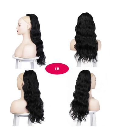 Natural Black Afro Curly Pferdeschwanz Hair Extension Clip - 66cm Ponytail for Braids (1 Pack) - High-Quality Hair Piece - Buy Online on GoSupps.com
