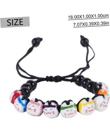 VALICLUD 2 Pcs Bracelet Couples Matching Bracelets Bead Bracelet Woven Bracelets Bracelet for Charms Couples Bracelet Bracelets Beaded Maneki Red Ceramics Miss Boy Wristband 18x1cmx3pcs Blackx3pcs - Buy Online on GoSupps.com