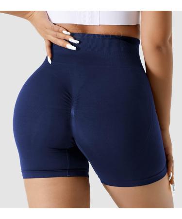 ZAAYO Sport Scrunch Butt Shorts - 3.5 Opaque Gym Fitness Pants - Short Pants in Blue for Optimal Performance - Buy Online on GoSupps.com