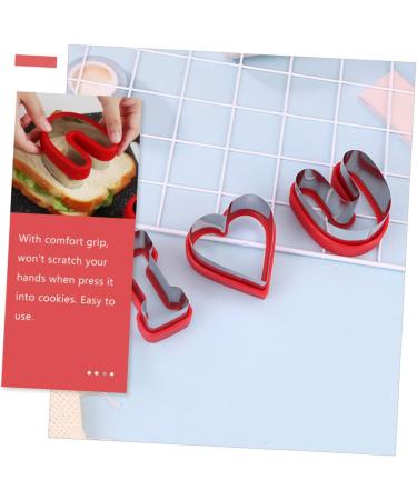 Zerodeko 9 Pcs Valentine's Day Stencils Reusable Cake Mold Kitchen Chocolate Molds Valentines Day Cookie Cutters Letter Stamps for Clay Cookie Mold Sandwich Die Cutting Stainless Steel Red - Buy Online on GoSupps.com