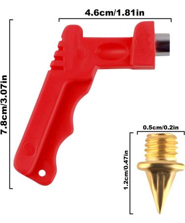 100PCS 1/4 Inch Track Shoe Spikes Replacement Set - Ideal for Sprinting, Running, Hiking, High Jumping - Gold - Buy Online on GoSupps.com