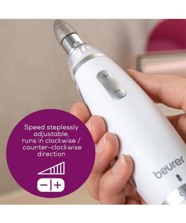 Beurer MP62 Electric Nail File Set | 10 Attachments | Precision Light Fast Rotation | UK Plug | Storage Bag - Buy Online on GoSupps.com