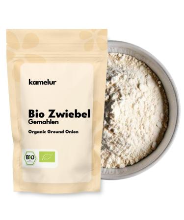 Kamelur 250 g organic onion dried and ground - high quality organic onion powder no additives - in biodegradable packaging