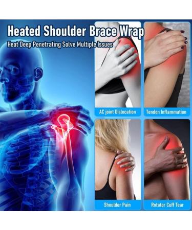 USB Electrically Heated Shoulder Straps Heated Vibrations Shoulder Wrap Brace for Injury Dislocation Rehabilitation Default - Buy Online on GoSupps.com