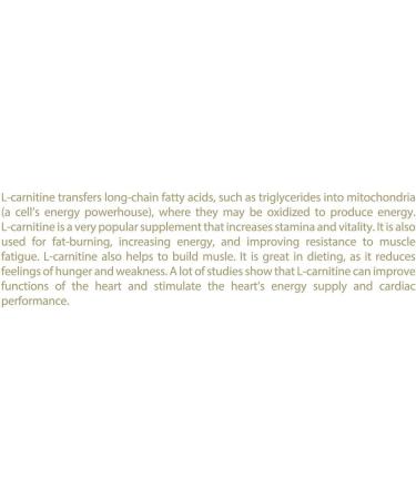L-Carnitine 1000mg Capsules - Pure Nutrition USA (60 Caps) - Buy Online on GoSupps.com