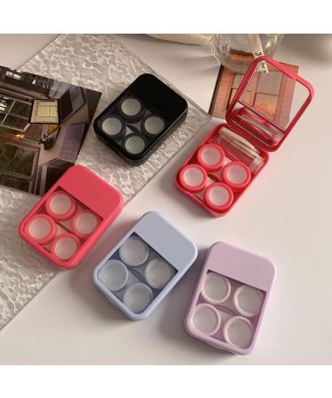 AOYEAH Portable Contact Lens Case with Mirror Travel Accessory & Organizer Set in Black for Easy Lens Care - Buy Online on GoSupps.com