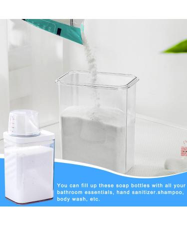 Liquid Detergent Dispenser 1100 ml Detergent Dispenser Detergent Box for Powder with Measuring Cup Fabric Softener Storage Washing Powder Dispenser Suitable for Storage Detergent Washing Powder - Buy Online on GoSupps.com