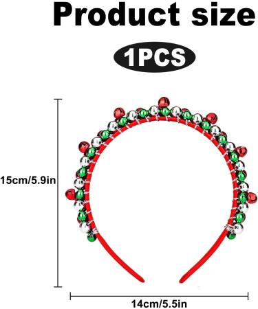 Christmas Headbands Christmas Hairband Christmas Heaadband Kids Christmas Hair Band Hoop Accessories For Christmas Holiday Party Favors Red Green Silver Tone Christmas Bells Hairband for Girls/Women - Buy Online on GoSupps.com