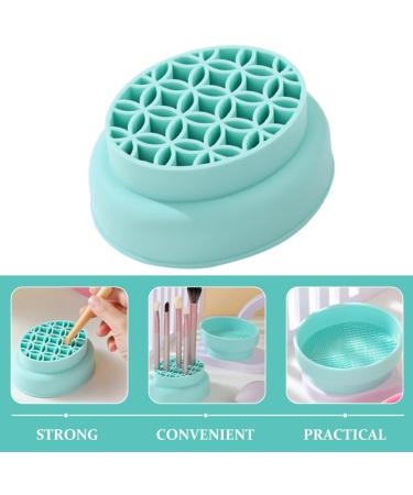 PATKAW Makeup Brush Cleaner Mat Makeup Brush Cleaning Bowl Portable Makeup Brush Cleaning and Scrubbing Tool Silicone Makeup Brush Drying Stand for Women Green - Buy Online on GoSupps.com