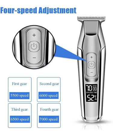 Hair Clippers for Men Professional Hair Clipper Beard Trimmer for Men Adjustable Speed LED Digital Carving Clippers Electric Razor With Box - Buy Online on GoSupps.com