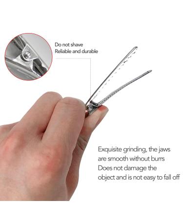Iyinjuan 60 Pcs Duck Hair Clips - 1.85 Silver Metal Alligator Hairdresser Clamps & Curl Clips - Durable Hair Styling Accessories - Buy Online on GoSupps.com
