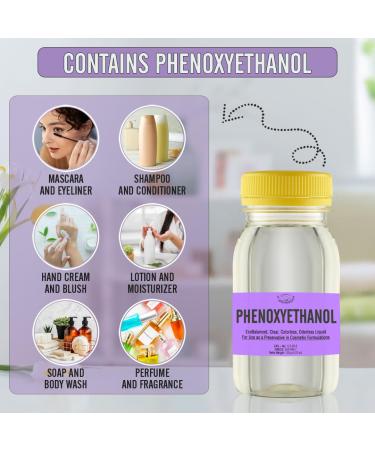 PHENOXYETHANOL EcoBalanced Preservative - Clear Odorless Liquid for Homemade Cosmetics & Crafts - 4.23 Oz - International Shipping Available - Buy Online on GoSupps.com