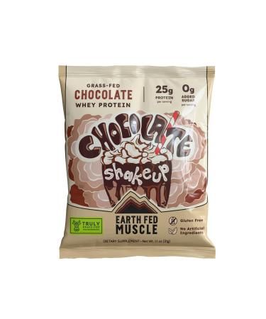 Earth Fed Muscle Title Chocolate Shakeup Irish Grass Fed Whey Protein Isolate - NSF-Certified. No Artificial Ingredients Soy Free Gluten Free Non-GMO and Hormone Free (1 Serving Chocolate)