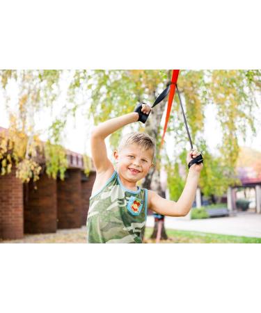 ZenMonkey Slackline Kit with Overhead Training Line, Arm Trainer, Tree Protectors, Carry Bag & Instructions - 60ft - Easy Setup for Family, Kids & Adults - Buy Online on GoSupps.com