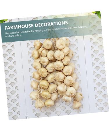 HOMSFOU 2pcs Artificial Garlic Fake Vegetable Artificial Faux Veggies Simulation Vegetable Faux Fruit and Vegetable Lanyards Decor Halloween Party Adornments Pu Window Hanging String - Buy Online on GoSupps.com