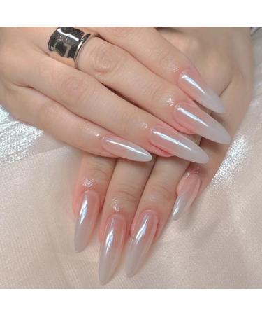 TQUXNGA White Chrome Nail Powder Shimmered Chrome Pigment Powder Mirrored Effect Nails Art Powder for Manicures Decorations - Buy Online on GoSupps.com