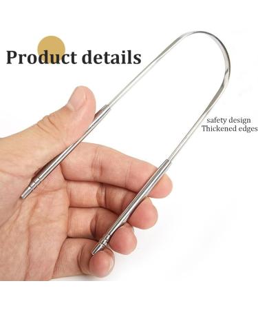 Buy GNHG 3-Pack Stainless Steel Tongue Cleaners | Effective Tongue Scrapers for Fresh Breath | Easy to Clean U-Shaped Design - Buy Online on GoSupps.com