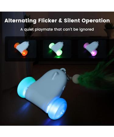 PETTOM Interactive Cat Toy with LED Lights | USB Rechargeable | Adjustable Speed | For Indoor Cats and Kittens - Buy Online on GoSupps.com
