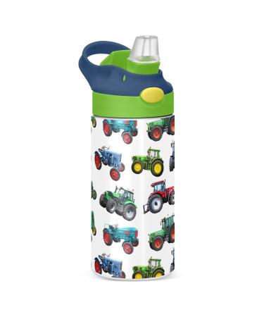 Tractor Stainless Steel Water Bottle for kids- 12 Ounce Stainless Steel Vacuum Insulated Water Bottle for Kids children Double Wall Vacuum Insulated Bottles Tractor-1