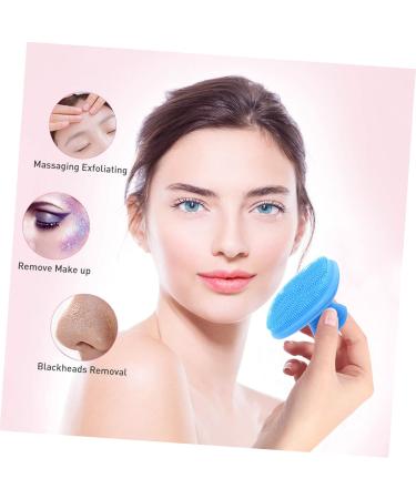 Ipetboom Face Scrub Brush Cleansing Brush Bath Brush Silica Gel Beauty Silicone Face Brush 7x7cm Blue - Buy Online on GoSupps.com
