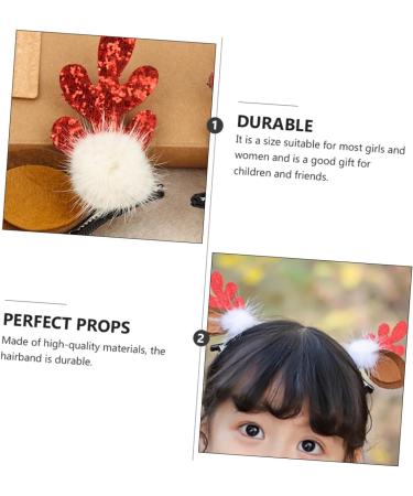 ABOOFAN 4 Pairs Christmas Antler Hair Christmas Hair Barrettes Reindeer Hair Accessory Reindeer Cosplay Clip Hair Clips for Kids Christmas Hair Pin Antlers Flocked Plastic Woman Cute - Buy Online on GoSupps.com