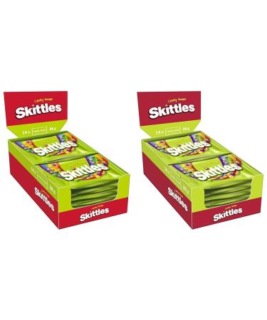 Skittles sweets |Crazy Sours |American Football Snacks |Kaubonbons with orange lime lemon and other flavors |Vegan |14 x 38 g |0.53 kg (pack with 2) Crazy Sours 38 g (28 Pack)