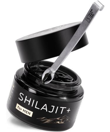 5 elementum Shilajit Pure Himalaya Bio 50 g original resin with 82 fulvic acid and 87 minerals natural Mumijo high dosage dark glass jar + measuring spoon 500 mg Shilajit Pure Organic