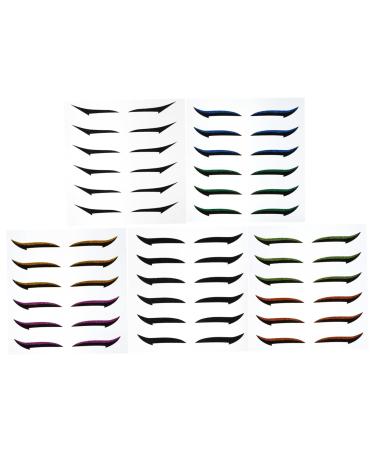 FOMIYES 72 Pairs Glitter Eyeliner Instant Eyelid Sticker Reusable Double Eyelid Tapes Miss Skin Patch Flash