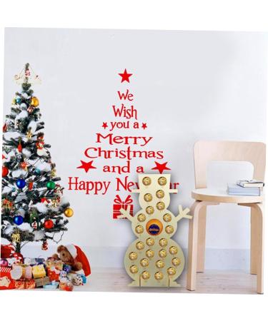 RORPOIR DIY Advent Calendar 1pc Wood Santa Crafts Unfinished Wood Ornament Xmas Chocolate Rack Calendar Christmas Decorate As Shown 27X12X40CM - Buy Online on GoSupps.com