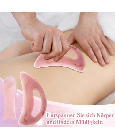 Zynery 2-Piece Rosa Gua Sha Massage Set | Lymphatic Drainage & Cellulite Relief | Large Gua Sha Board for Face Neck Legs & Back - Buy Online on GoSupps.com