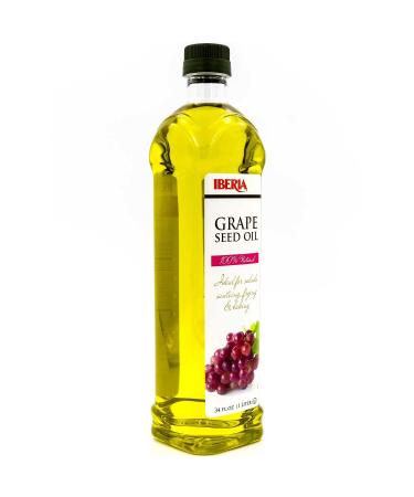 Iberia All Natural Grapeseed Oil 34 fl. oz. - Pure and Cold Pressed - Buy Online on GoSupps.com