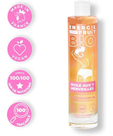 FRUIT ENERGY | Body Oil with 7 Wonders | 7 Vegetable Oils | Certified Organic by ECOCERT | 100ml - Buy Online on GoSupps.com