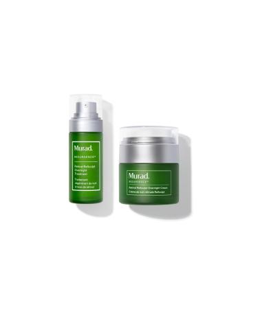 Murad Retinal ReSculpt Overnight Combo - Treatment Serum and Overnight Cream for Targeting Sagging Crepey Skin and Deep Wrinkles Set of 2