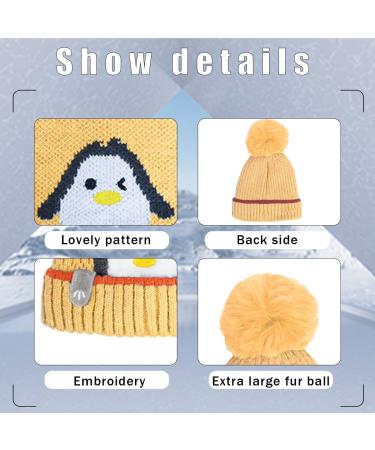 Rayson Kids Winter Hat and Scarf Set - Fleece Lined Beanie with Loop Scarf | Toddler Outdoor Sport Yellow Set - Buy Online on GoSupps.com