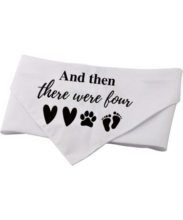 1 Piece Baby Announcement Dog Bandana And Then There Were Four Dog Bandana New Baby Gift Pregnancy Gift (Were Four White) - Buy Online on GoSupps.com