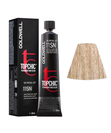 Goldwell Topchic hair color silver natural 11SN 1 pack (1 x 60 ml) 11SN silver natural 60 ml (1 pack)