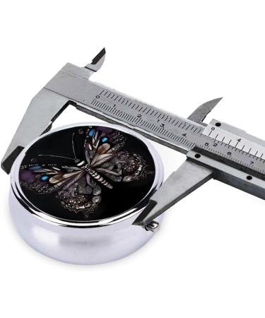 Buy Science Butterfly Round Pill Box - Travel-Friendly 3 Compartment Organizer for Pills - Buy Online on GoSupps.com
